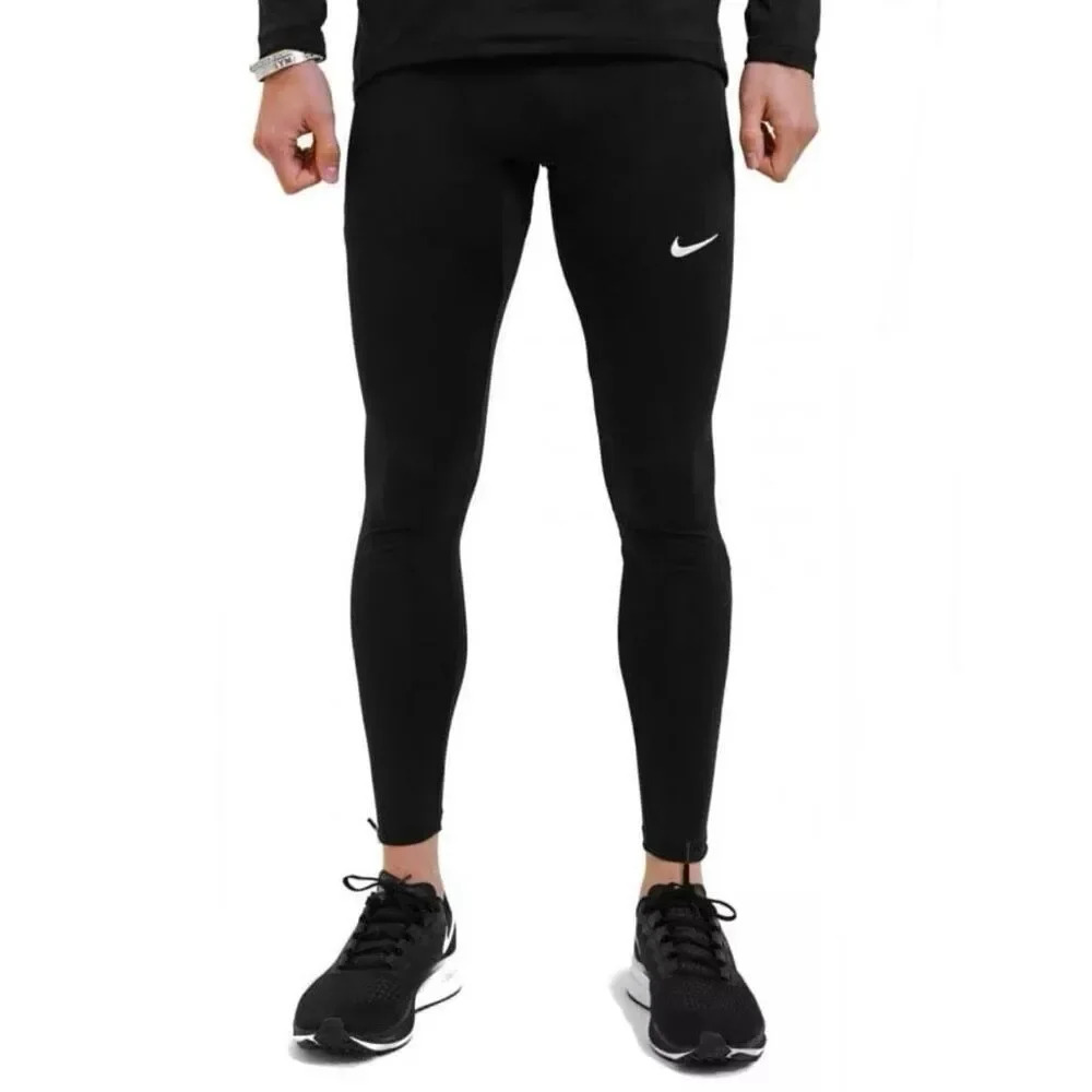 NIKE | Leggings Men's Swoosh Full Length Running Tights Solid Black | Medium